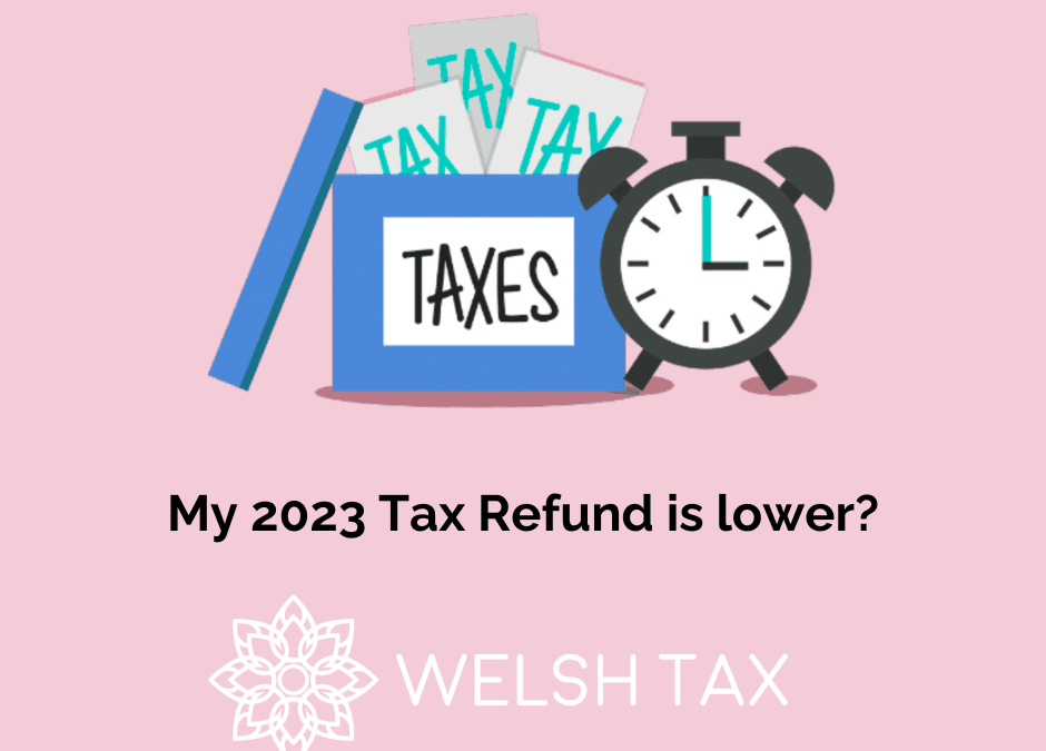 My 2023 Tax Refund is lower?